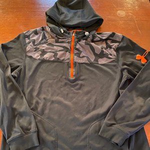 UNDER ARMOUR COMBINE 1/4 ZIP HOODED SWEATSHIRT
